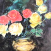 Johan Rune Wahlström (1916-1968), Blomsterstilleben, olja på pannå, signerad.