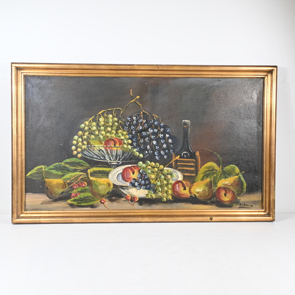  Blomsterstilleben, olja på duk, signerad. Aspelin.