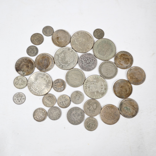 Mynt i silver, 40%, Sverige.