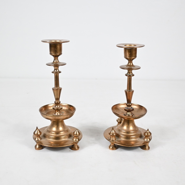 Ljusstakar, ett par, mässing, Ryssland.