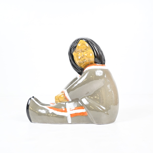 Vicke Lindstrand, figurin, "Eskimå", keramik, Upsala Ekeby.