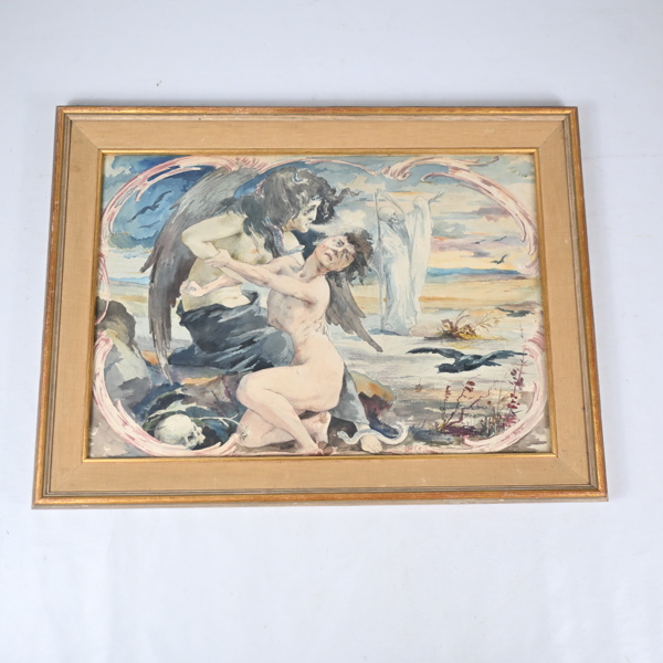 Fritz Rosenthal (1870-1939), akvarell.