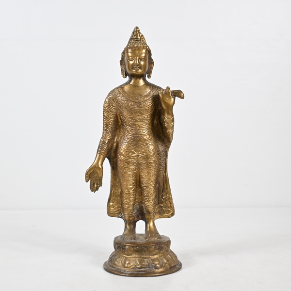 Skulptur i mässing, Buddha, Thailand.