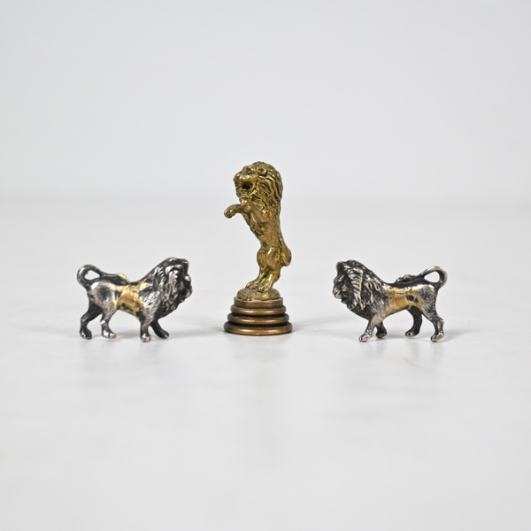 Figuriner, 3st, lejon, miniatyrer, 1900-tal.