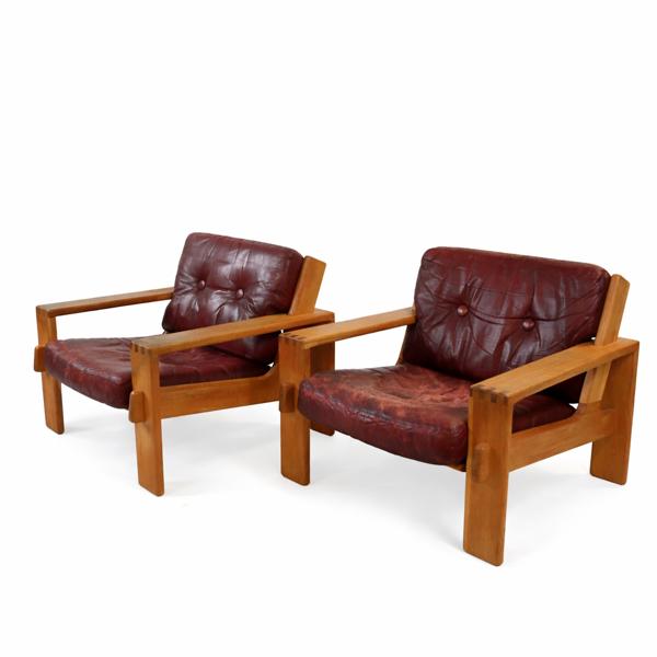 Esko Pajamies, fåtöljer, ett par, "Bonanza", för Asko, 1970-tal.