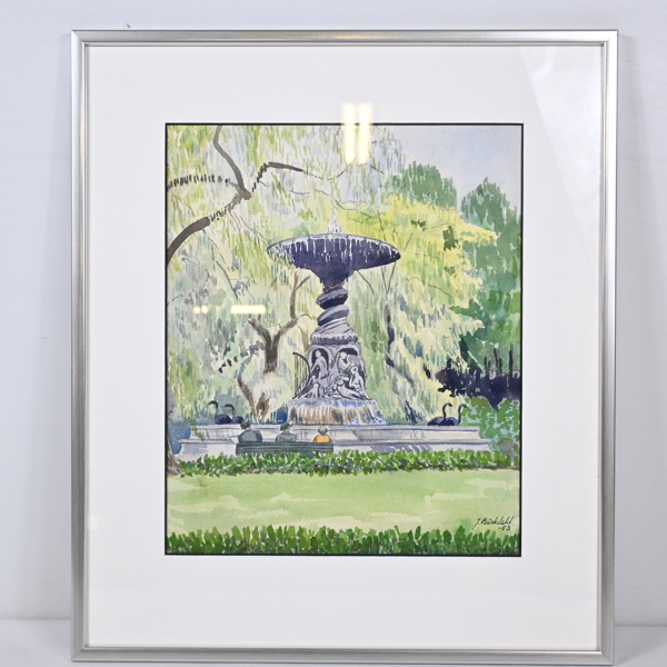 Julia Hasselberg Bäckdahl (1893-1984), akvarell, signerad och daterad. 