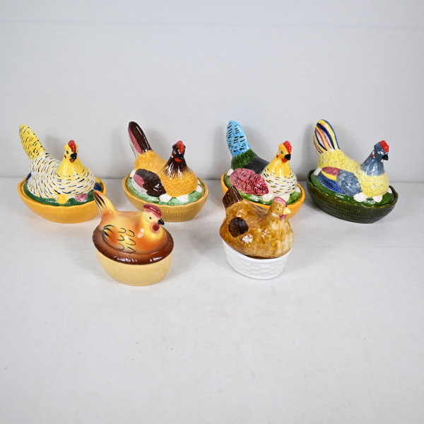 Ägghönor, 6 st, 1900-tal. 