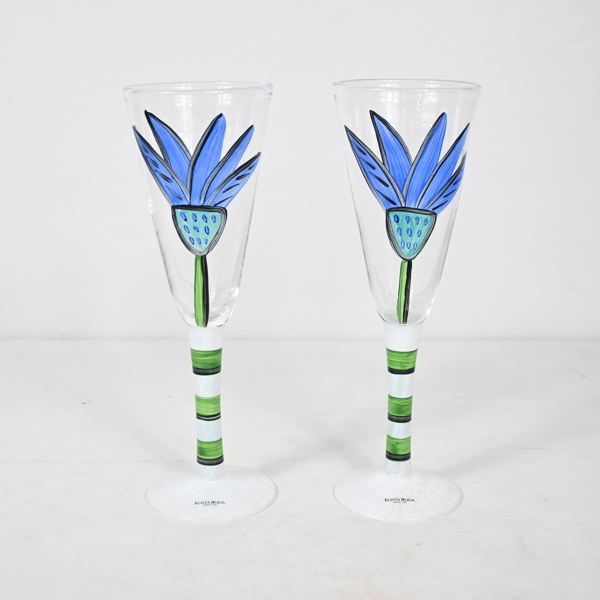 Ulrica Hydman-Vallien, vinglas, ett par, "Tulipa", Kosta Boda. 