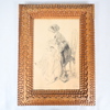 Carl Larsson, etsning, "Suzanne och Gunlög", signerad i plåten.