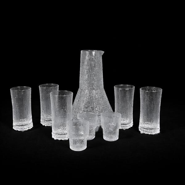 Tapio Wirkkala, glasservisdelar, 9st, Ittala. 
