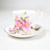 Kaffekoppar med fat, 12st, "Prairie Rose", Royal Albert.
