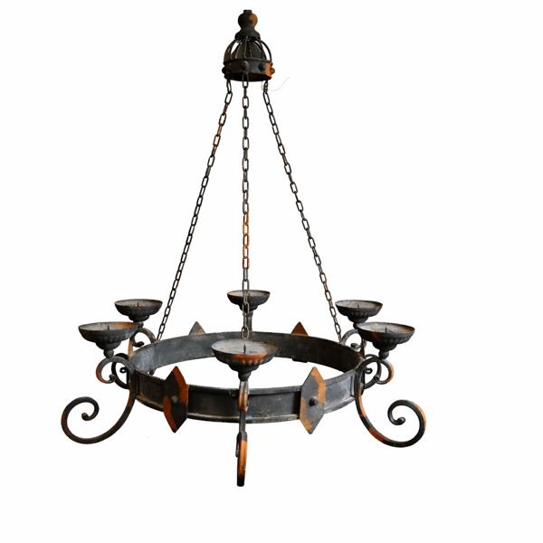 Ljuskrona, smide, 1900-tal. 