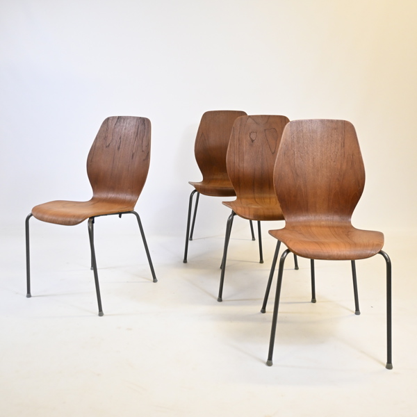 Stolar, 4st, teak, 1900-tal. 