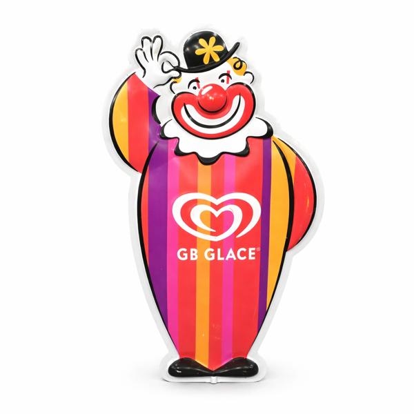 GB GLACE, glassreklam, plast. 