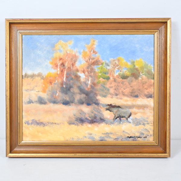 Staffan Liljefors (1900-1982), olja på pannå, signerad och daterad. 