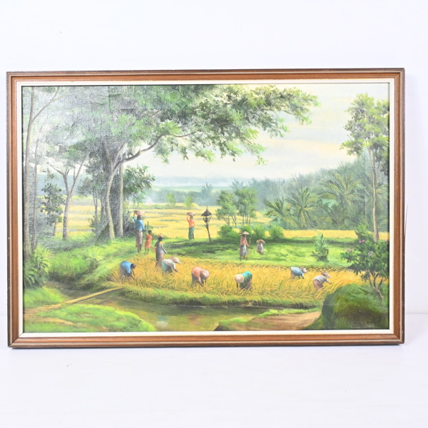 Oidentifierad konstnär, olja på duk, signerad. 