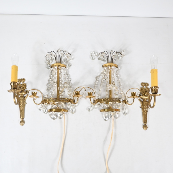 Ljuslampetter, två par, 1900-tal.