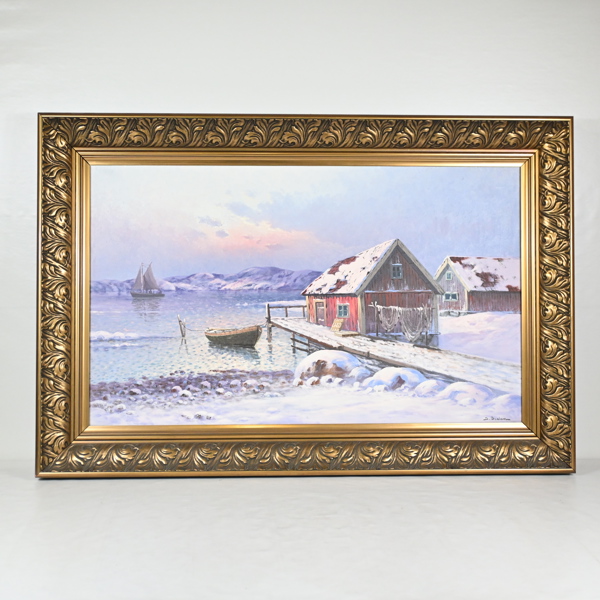 Johan Ossian-Andersson (1889-1975), olja på duk, signerad.