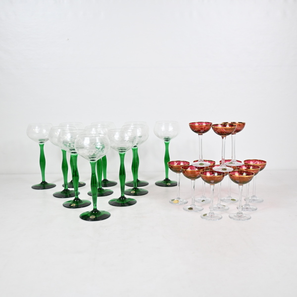 Likör- och vinglas, 12+11st, Kosta & Reijmyre. 