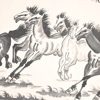Vepa, "Hästarna på sprong", Sumi-E ink. 