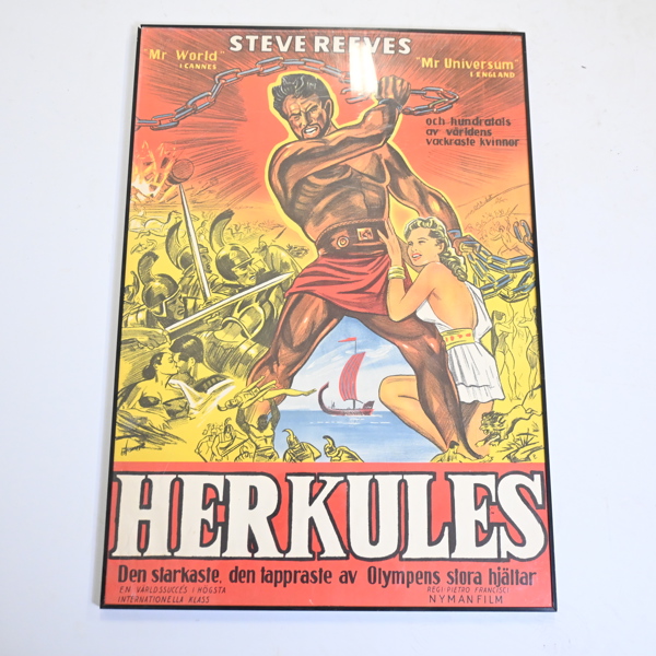 Affisch, Herkules, 1950-tal.