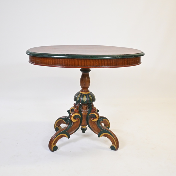 Pelarbord, allmoge, nyrokoko, 1800-talets andra hälft. 