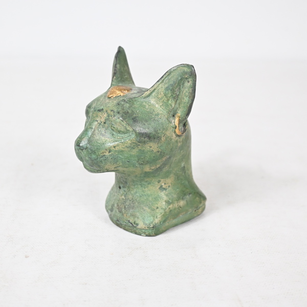 Skulptur, patinerad brons, Kattgudinnan, Egypten.