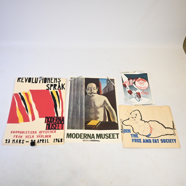 Affischer, 4st, 1900-tal. 