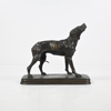 Ferdinand Pautrot (1832-1874), skulptur i brons, jakthund, signerad.