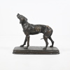 Ferdinand Pautrot (1832-1874), skulptur i brons, jakthund, signerad.