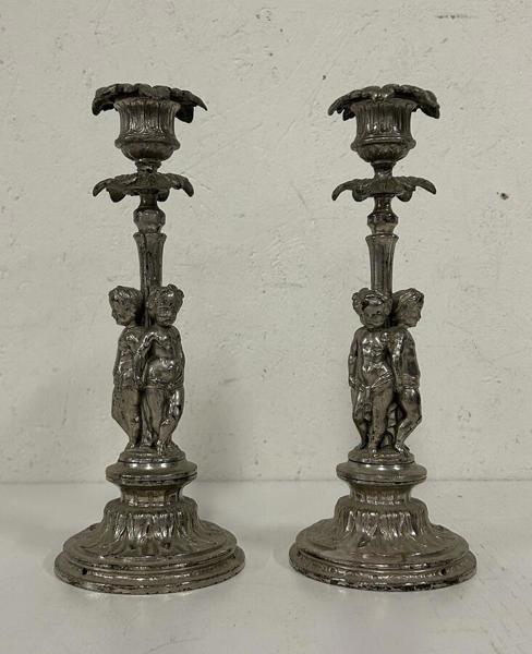 Ljusstakar 1800-tal höjd 24 cm 