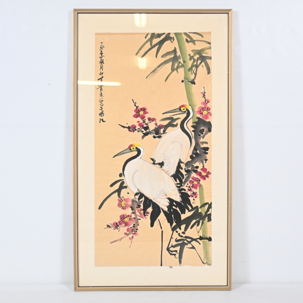 Tavla, akvarell, Japan, 1900-tal. 