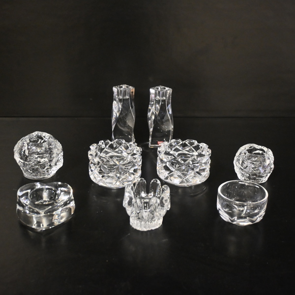 Ljusstakar och lyktor, glas, Orrefors.