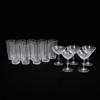 Grogglas och champagneglas, 12+6st, 1900-tal.