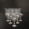 Grogglas och champagneglas, 12+6st, 1900-tal.