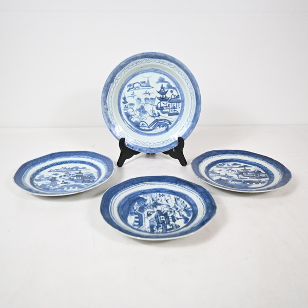 Tallrikar, 4st, Kina, 1700-tal.