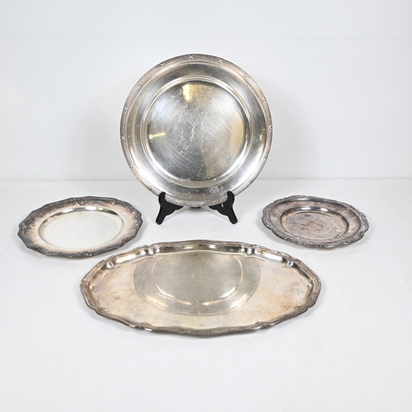 Brickor i nysilver, 4st, 1900-tal.