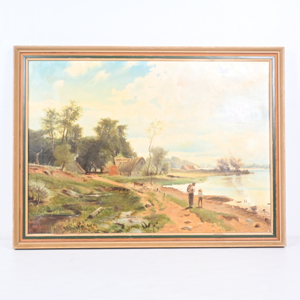 Anna Boberg (1864–1935), tillskriven, olja på duk, signerad.