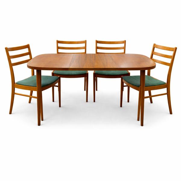 Matgrupp, 5 delar, teak, 1960-tal. 