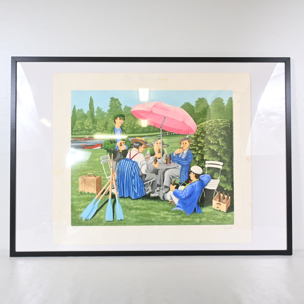 Ulf Greder (f. 1949), färglitografi, signerad och numrerad.