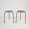 Pallar, ett par, mahogny, 1950-tal.