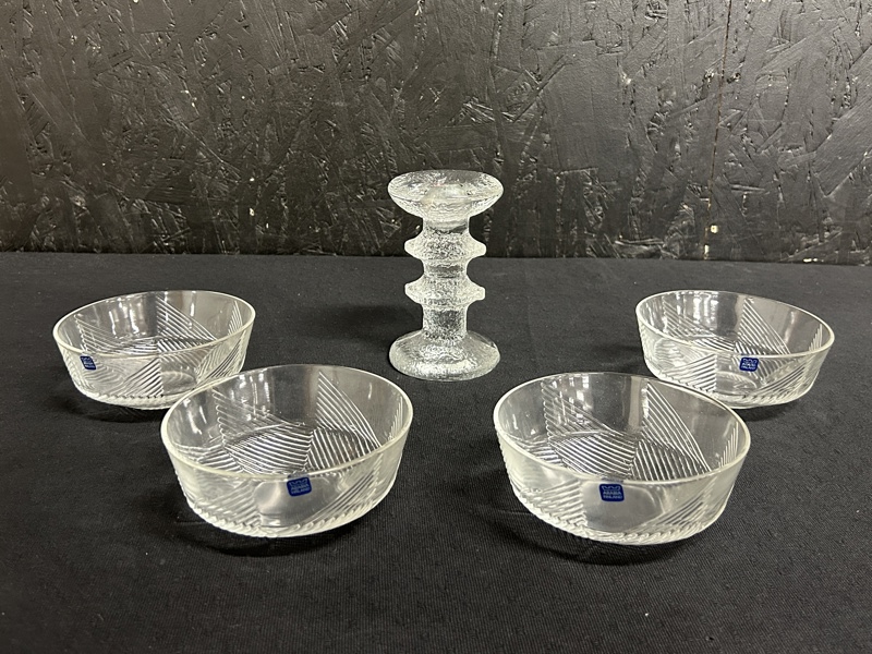  Ljusstake Iittala & skålar Arabia 