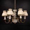 Taklampa, mässing, Swedish Modern, 1940/50-tal. 