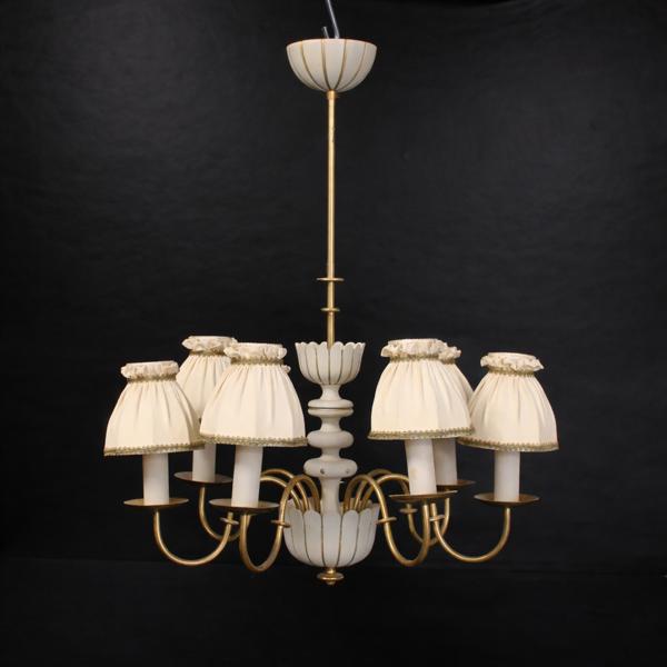Taklampa, mässing, Swedish Modern, 1940/50-tal.