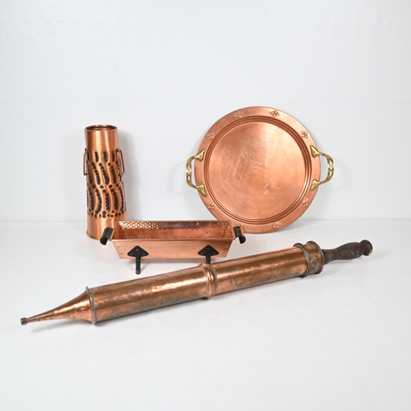 Kopparföremål, 4st, 19/2000-tal. 