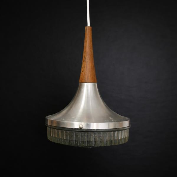 Taklampa, teak, 1960/70-tal.
