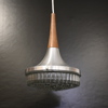Taklampa, teak, 1960/70-tal.