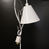 Taklampa, teak, 1960/70-tal.