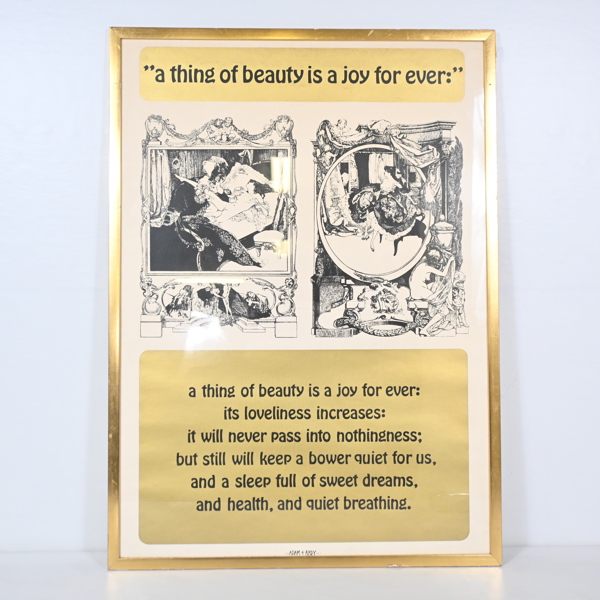 Ardy Strüwer, affisch, "A thing of beaty is a joy for ever".