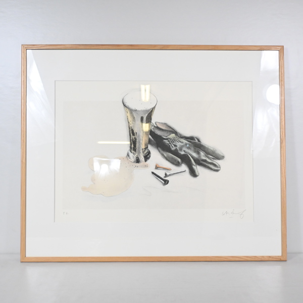 Lasse Åberg (f. 1940), färglitografi, signerad.